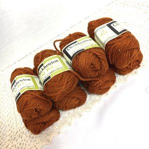 8 Skeins Cinnamon color 100% Wool Yarn